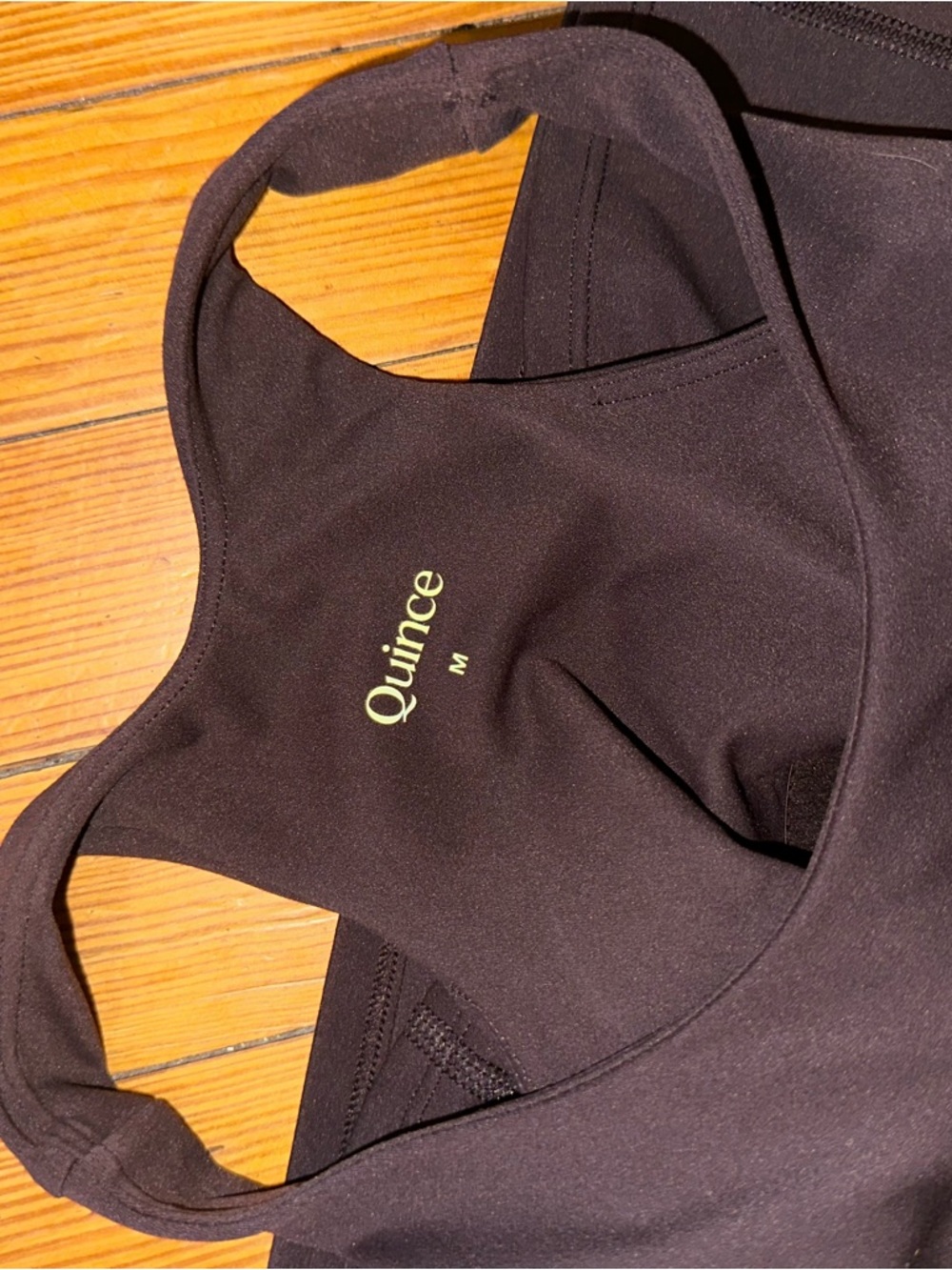 Quince Black Racerback Tank Top